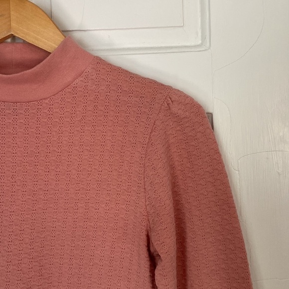 JCrew pointelle mock neck top - Picture 3 of 7